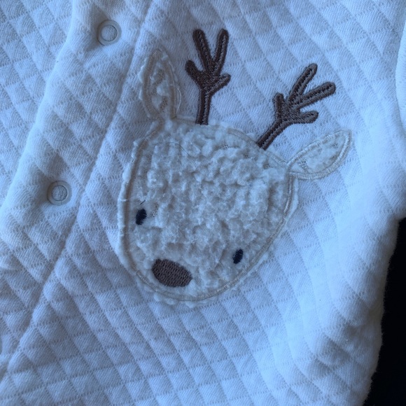 Cream Colored Reindeer Onesie - Picture 2 of 2